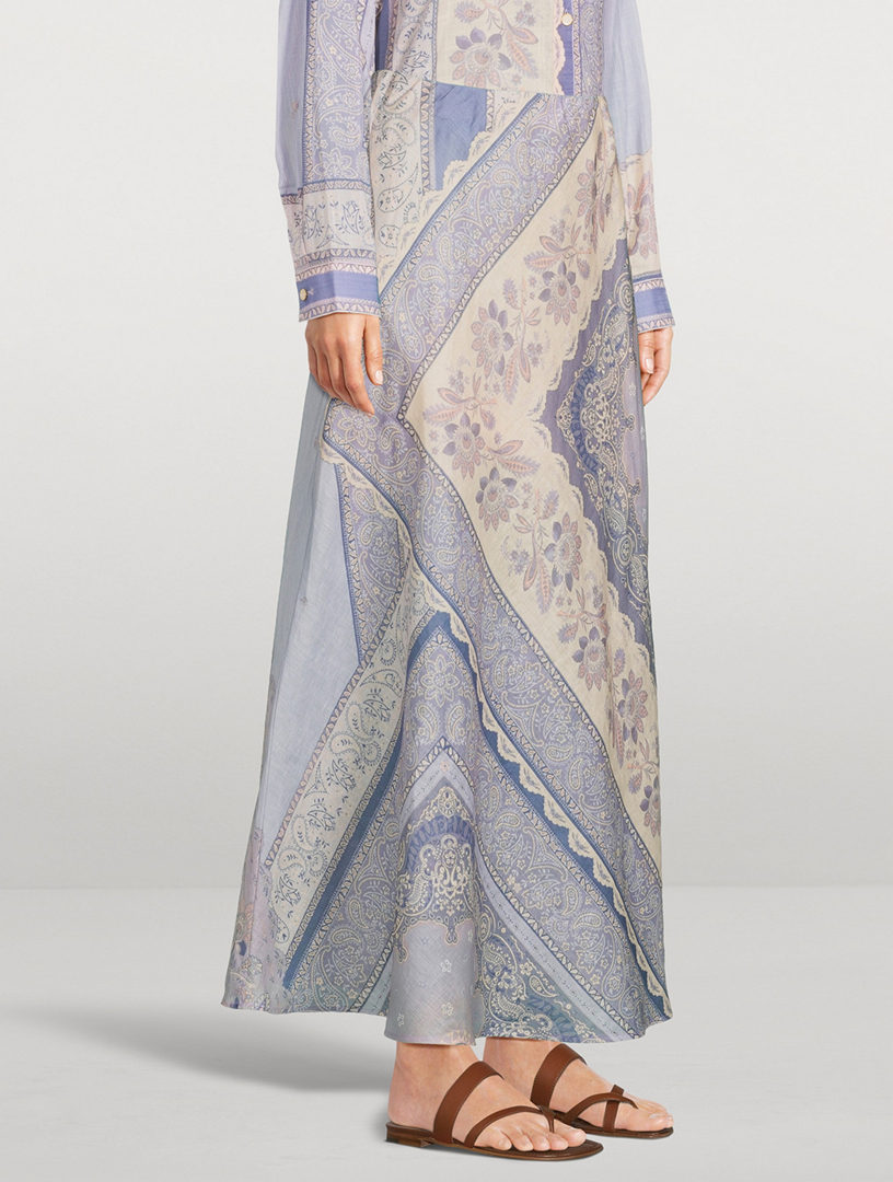 ZIMMERMANN Lucky Bias Maxi Skirt In Bandana Print | Holt Renfrew