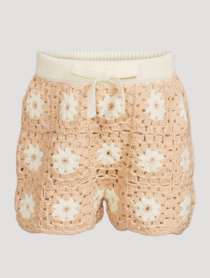 Cascadian Cotton Crochet Shorts