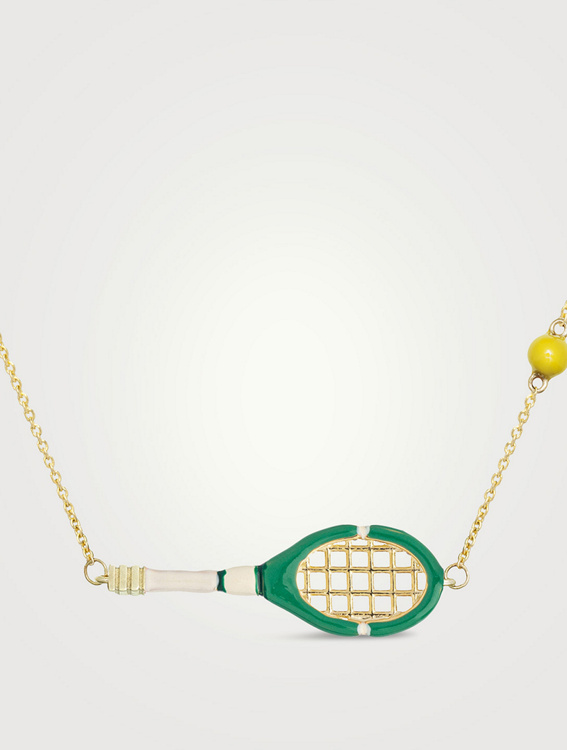 Collier à pendentif Tennis Pelota en or 9 ct