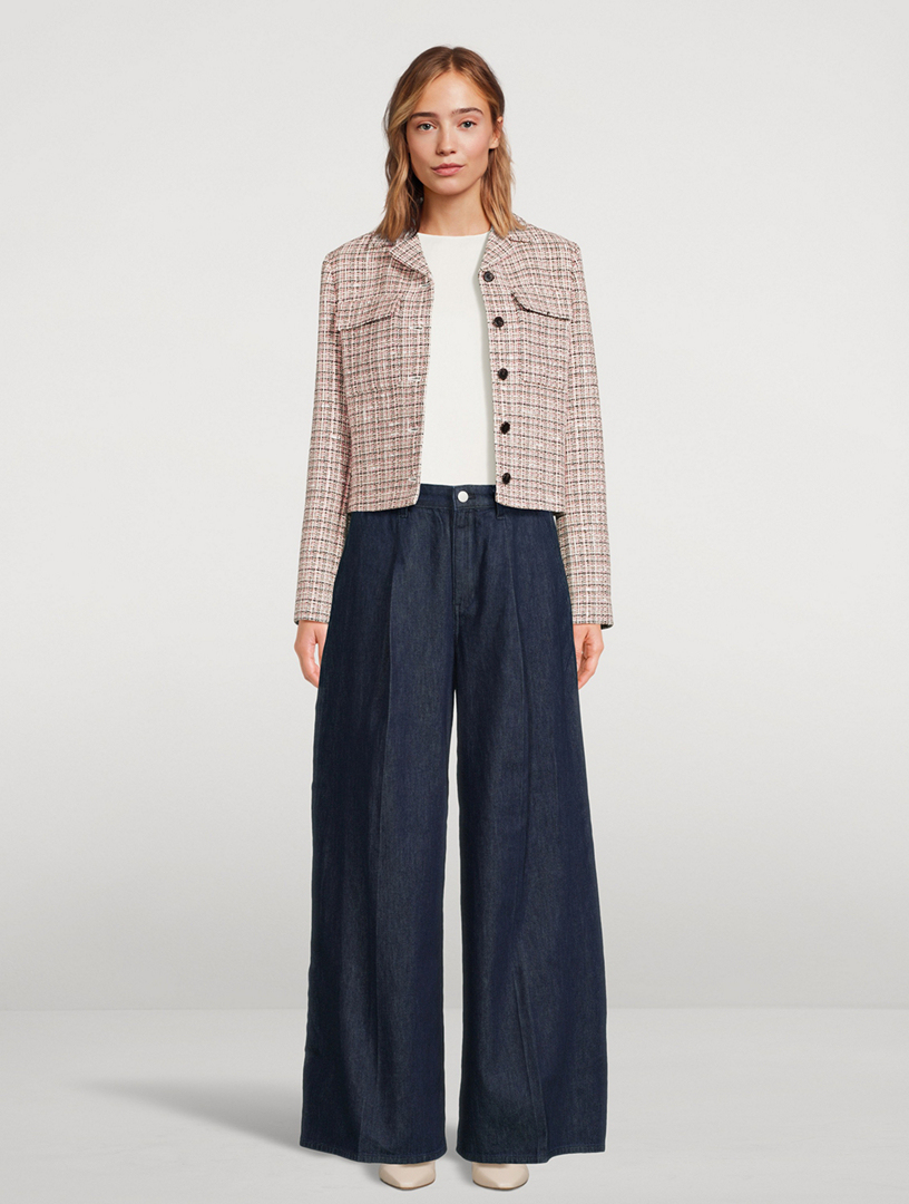 THEORY Cropped Tweed Jacket | Holt Renfrew