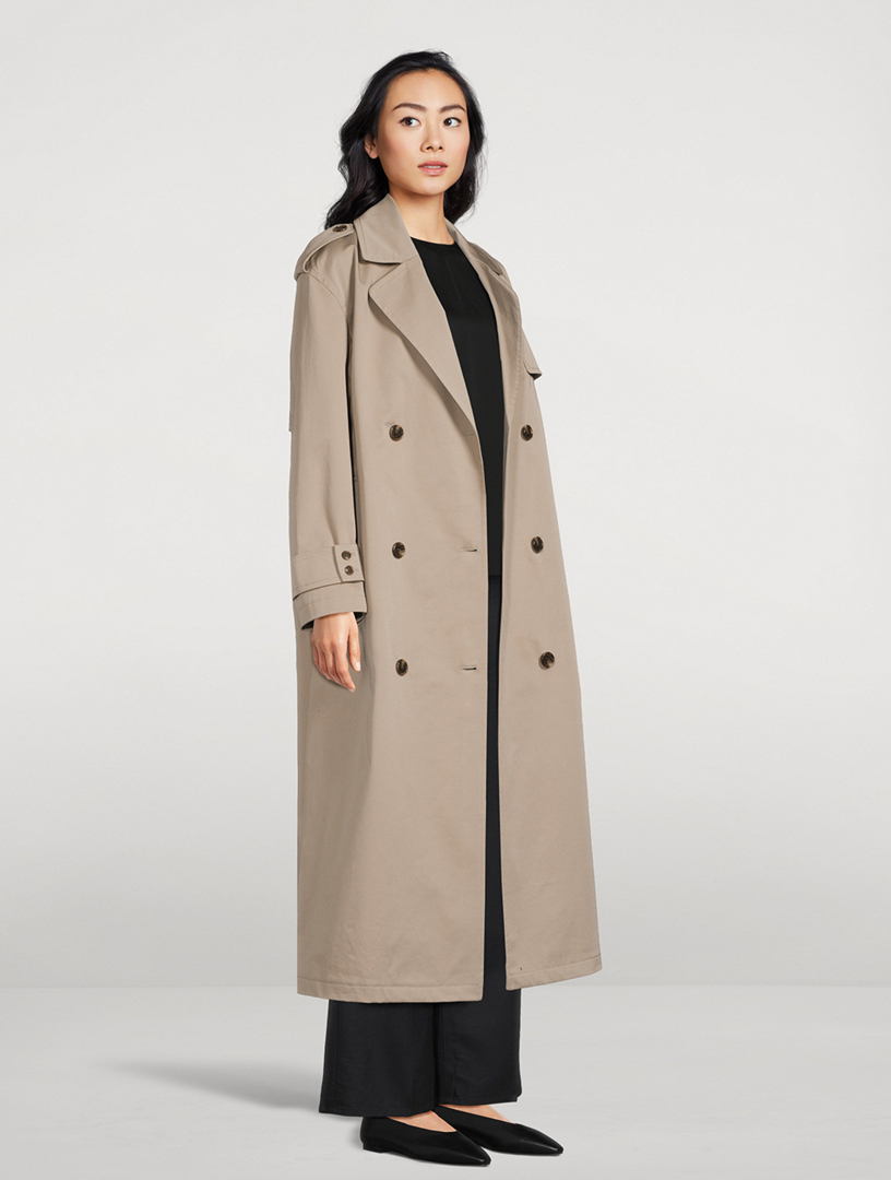 THEORY Oversized Cotton Gabardine Trench Coat | Holt Renfrew