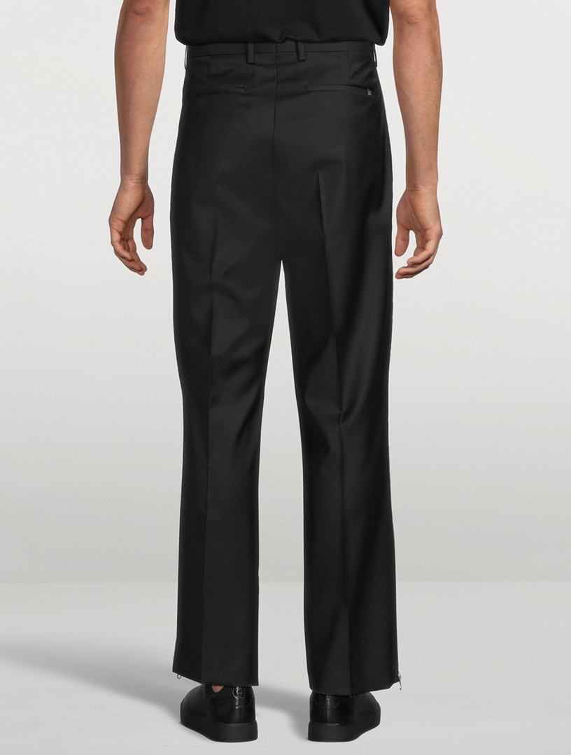 HELMUT LANG Wool Double-Pleated Trousers | Holt Renfrew