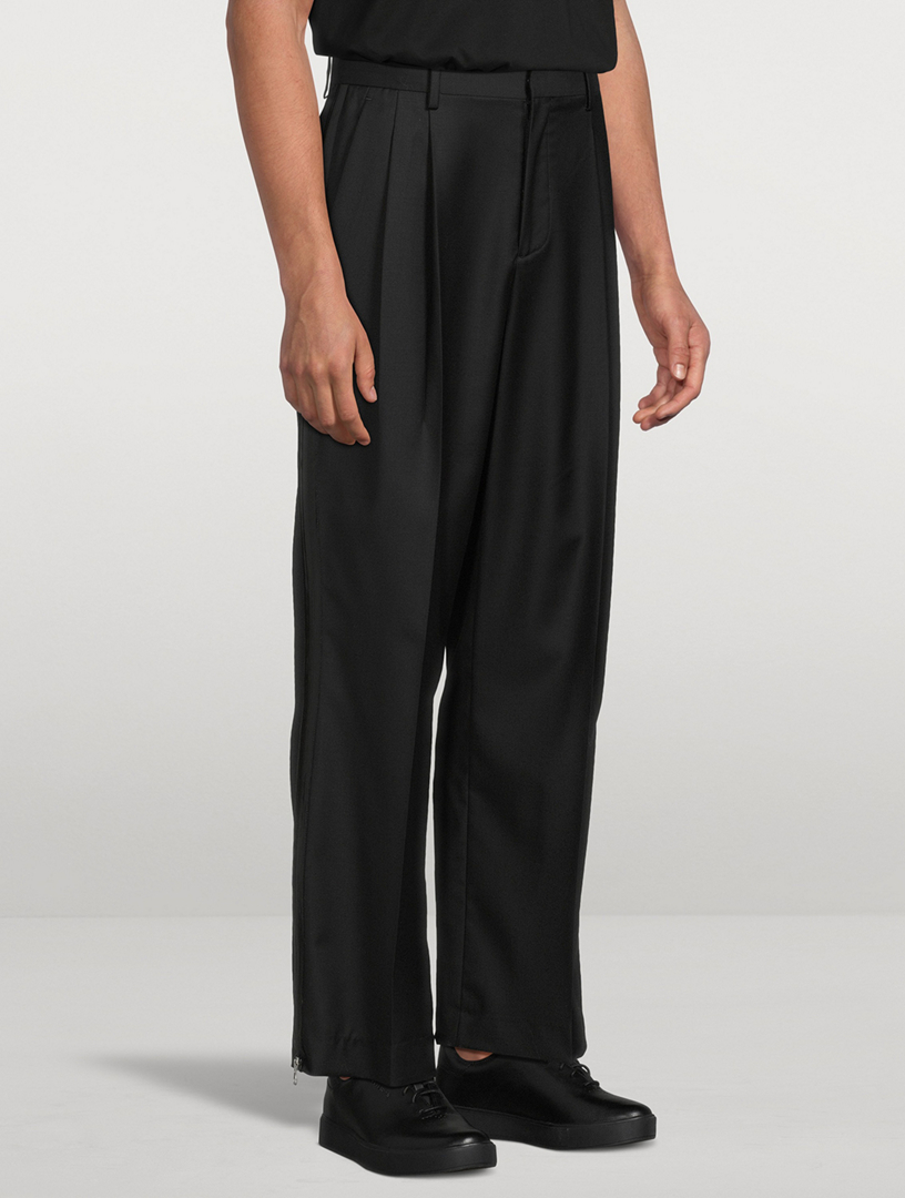 パンツ helmut lang wool two-pleat slacks HELMUT LANG Wool Double-Pleated Trousers | Holt Renfrew
