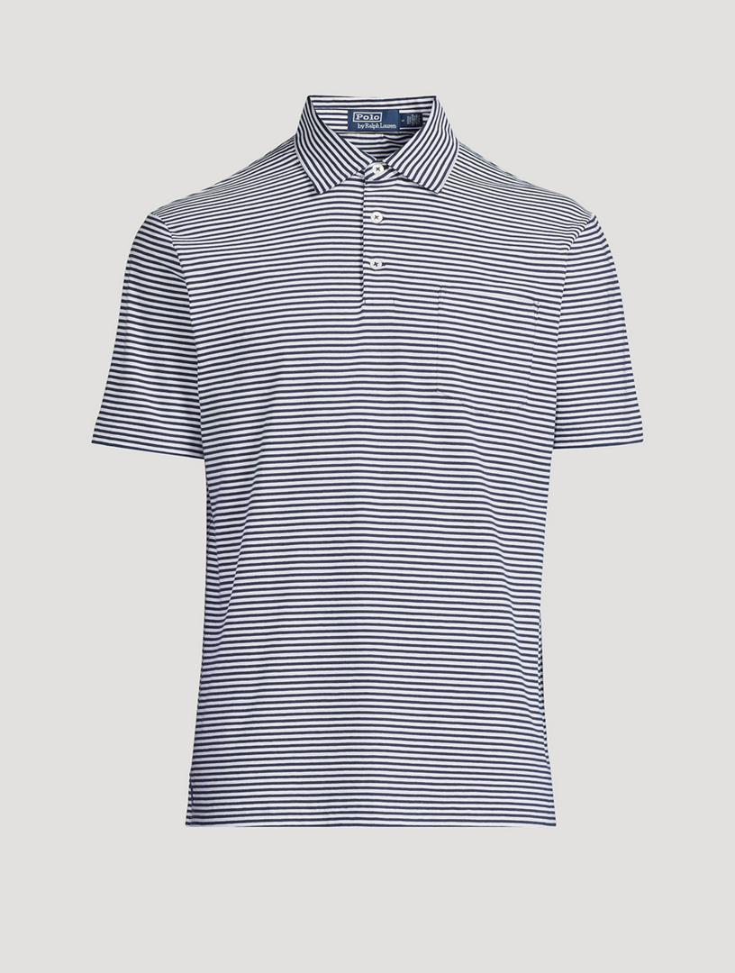 Lisle Polo Shirt Striped Print