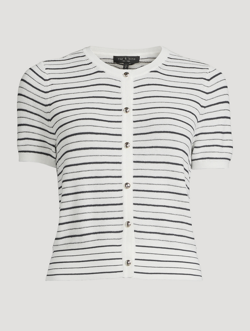 Dina Stripe Jacquard Cardigan