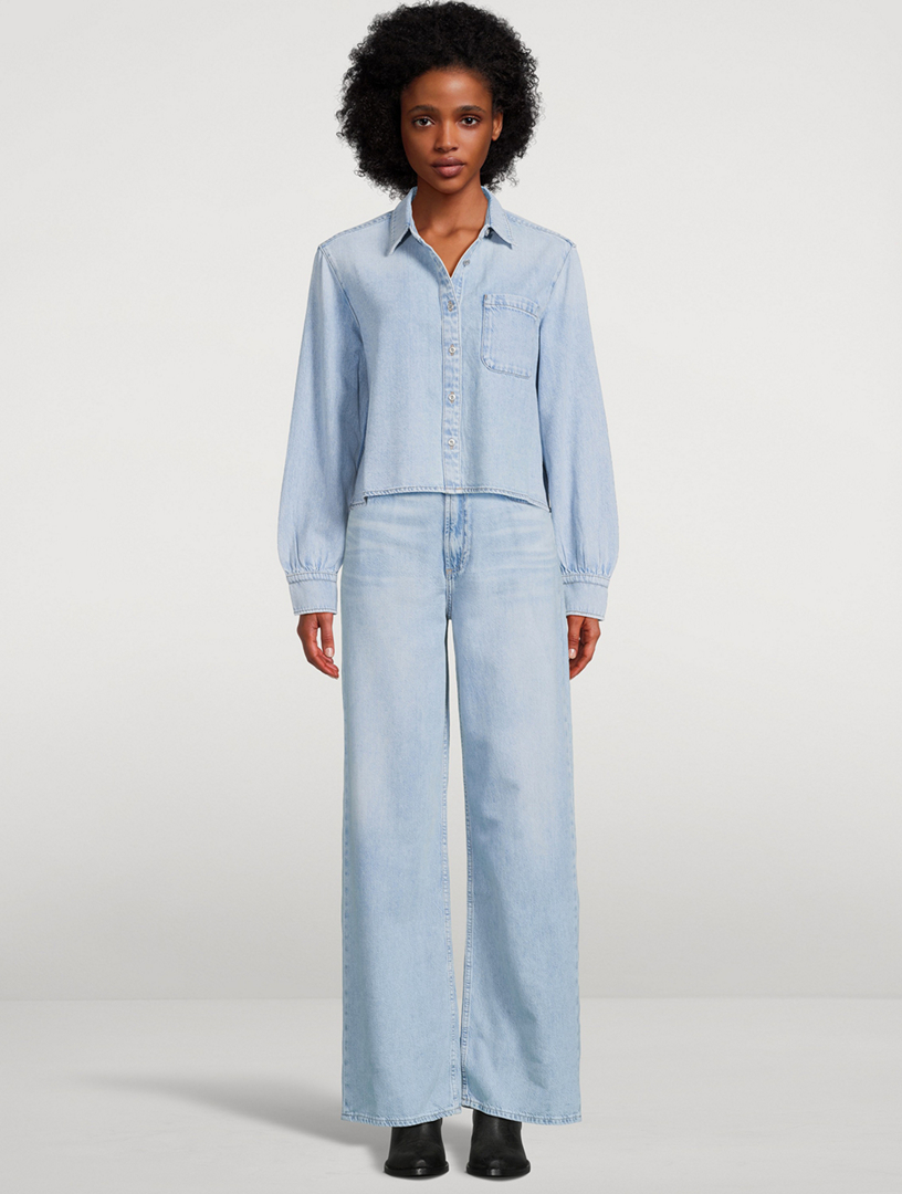 Maxine Cropped Denim Shirt