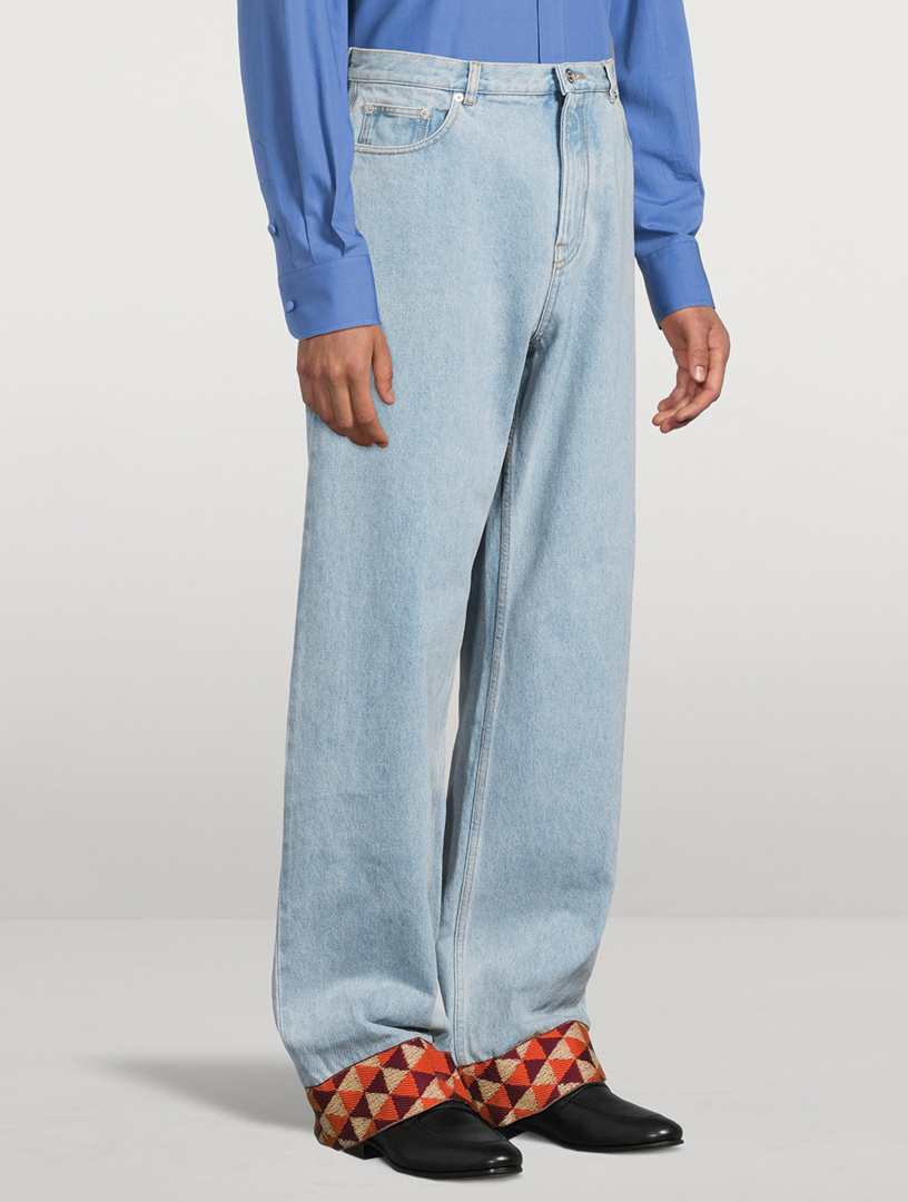 Relaxed Jeans With Jacquard