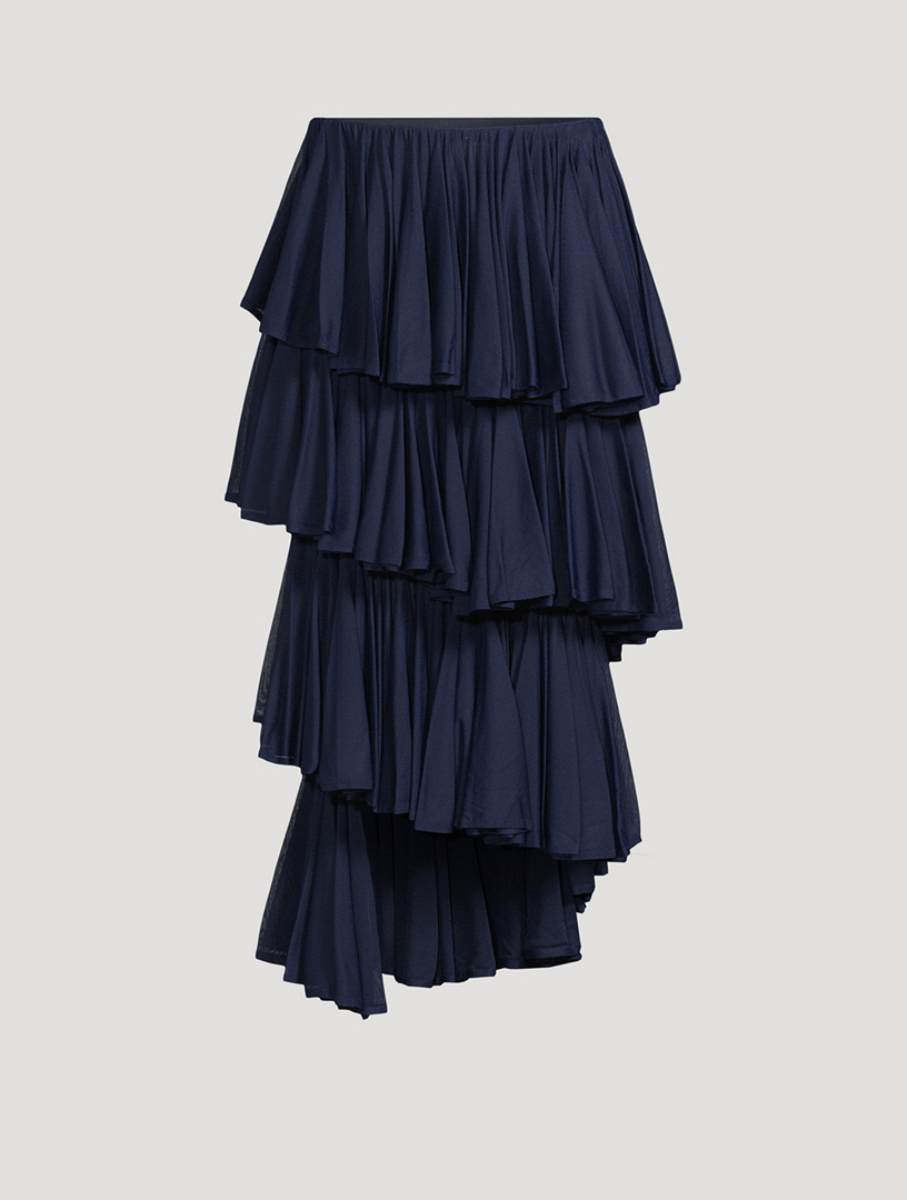 ALAÏA Jupe tricotée Spiral | Holt Renfrew