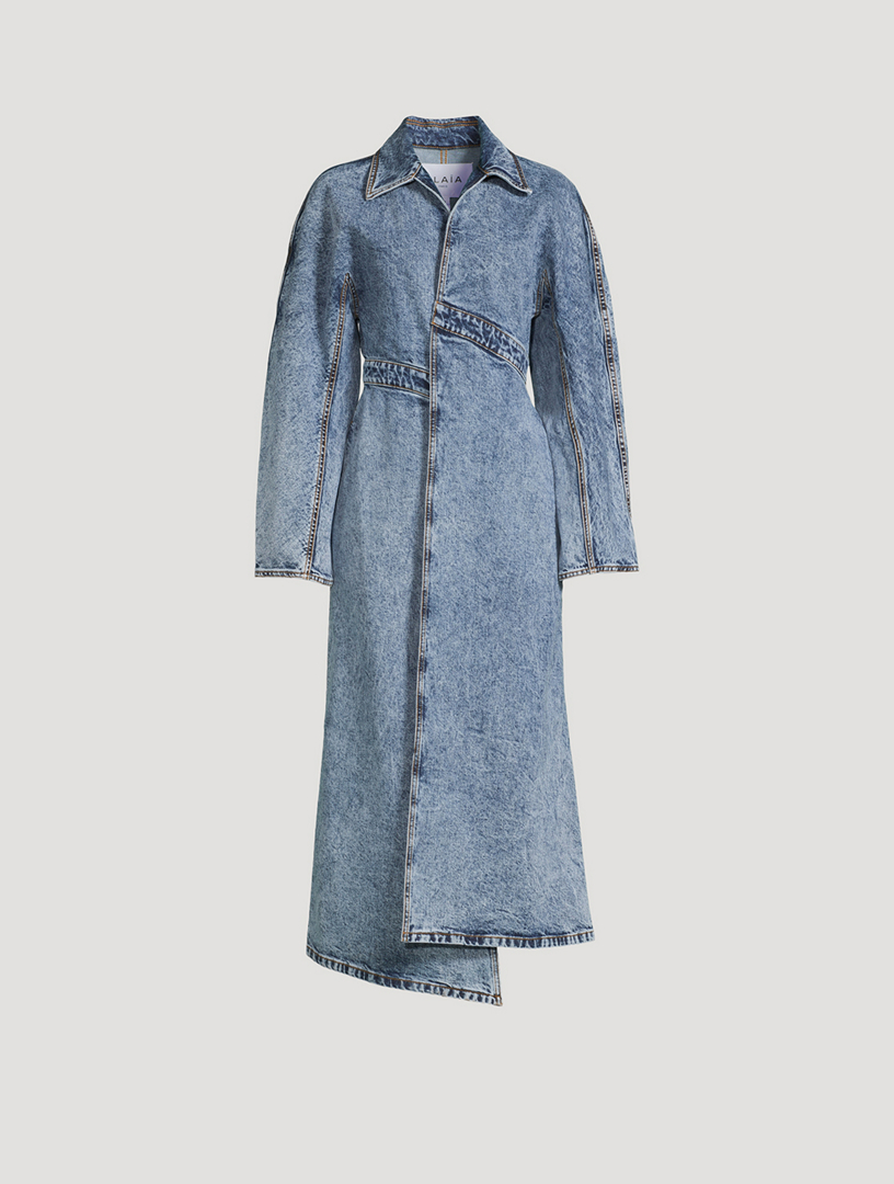 トレンチコート Alaia Denim trench coat ALAÏA Denim Trench Coat | Holt Renfrew