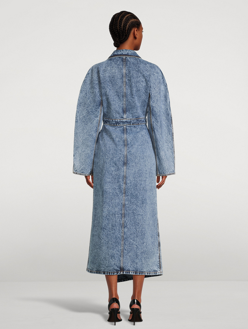 トレンチコート Alaia Denim trench coat ALAÏA Denim Trench Coat | Holt Renfrew