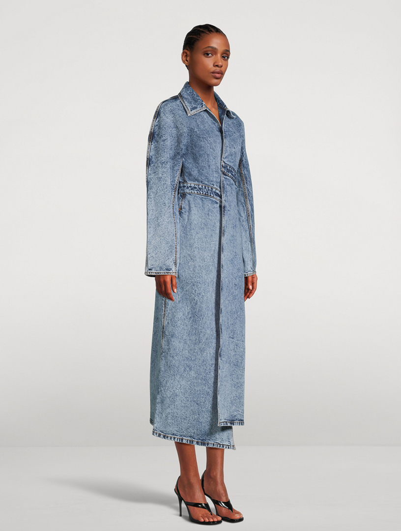 トレンチコート Alaia Denim trench coat Alaïa Belted Denim Trench Coat | Blue | FARFETCH