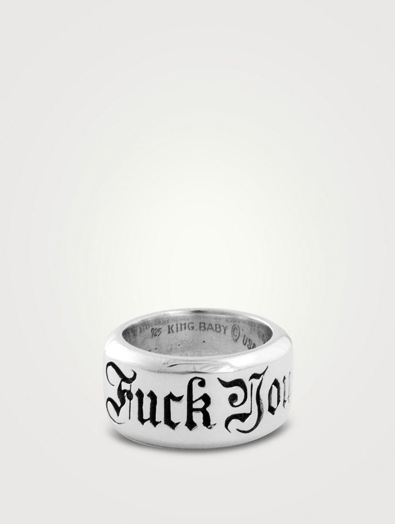 Silver 'F You' Ring