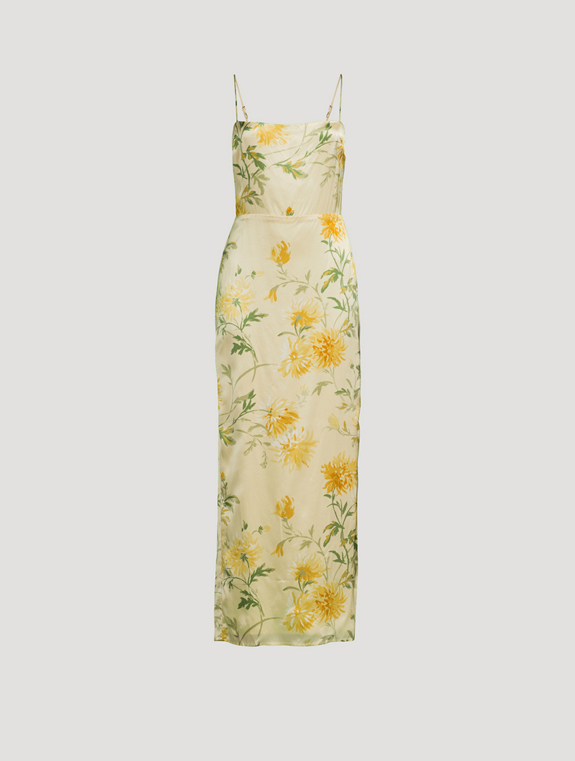 Frankie Silk Maxi Dress In Floral Print