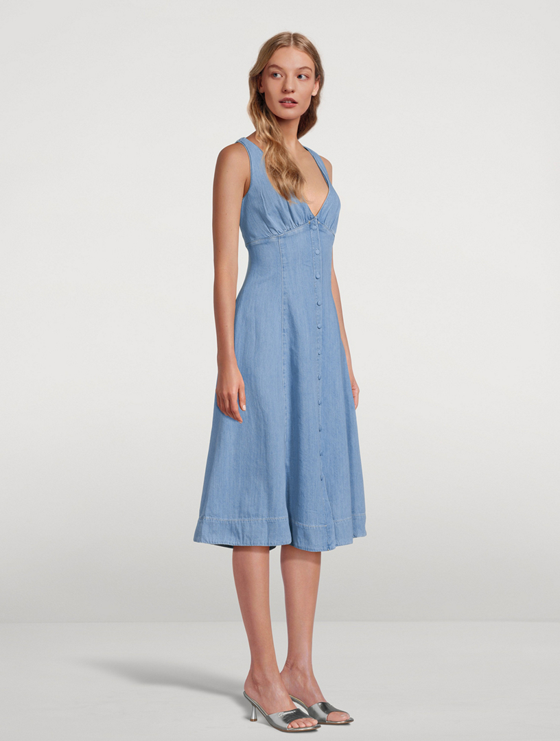 REFORMATION Sebastien Linen Midi Dress | Holt Renfrew
