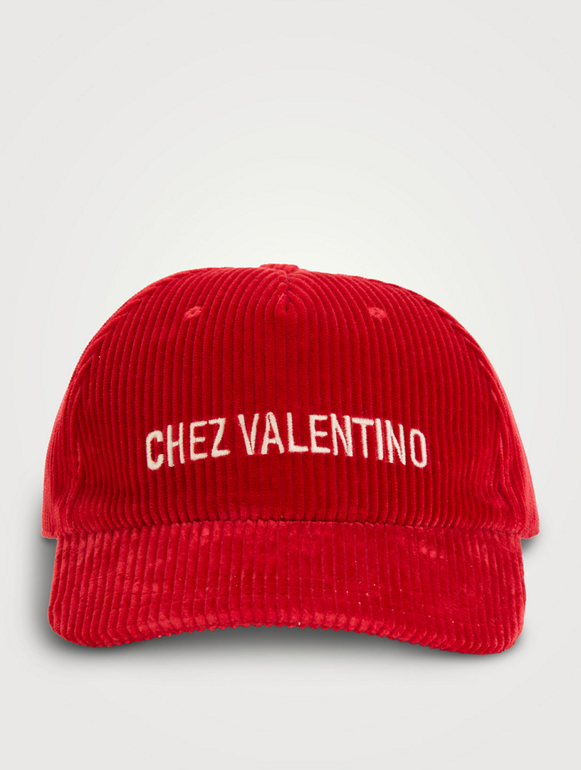 VALENTINO GARAVANI Chez Valentino Velvet Baseball Cap | Holt Renfrew