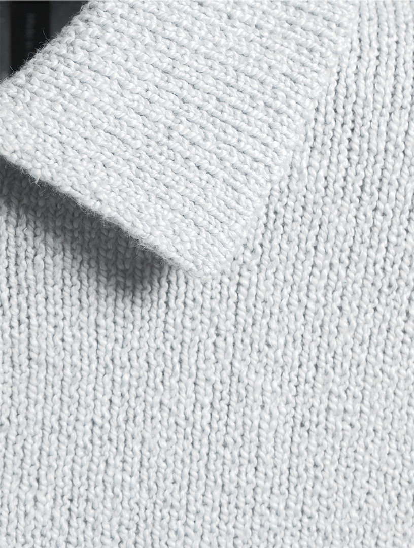 THEORY Bouclé Polo Shirt | Holt Renfrew