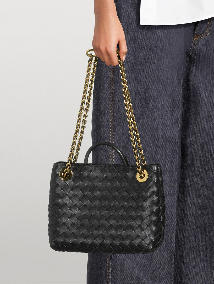 BOTTEGA VENETA Small Andiamo Chain Intrecciato Leather Bag | Holt