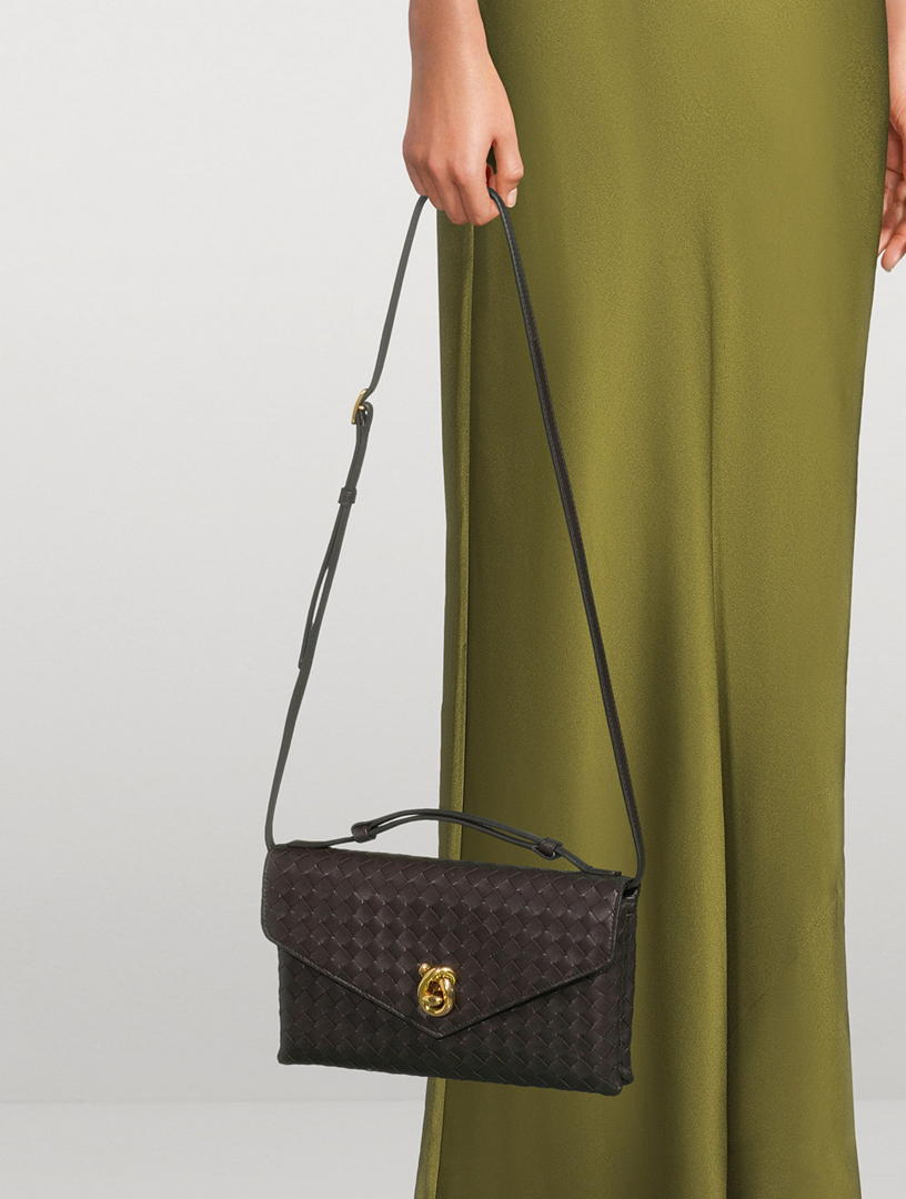 BOTTEGA VENETA Knot Lock Intrecciato Leather Crossbody Bag | Holt
