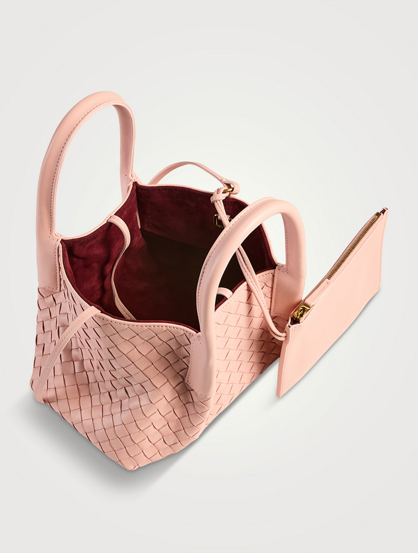 BOTTEGA VENETA Small Pinacoteca Intrecciato Leather Tote Bag