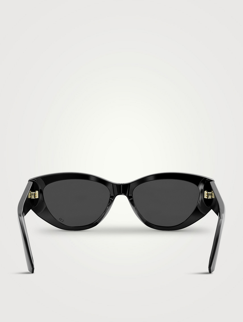 Dior ベージュ ブラック キャットアイ サングラス org.jpg