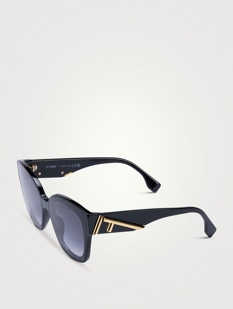 美品　FENDI　SL7169　ブラックレンズ　ブラック・ゴールドフレーム 美品 FENDI サングラス SL7131 ブルーレンズ ブラックフレーム - メルカリ