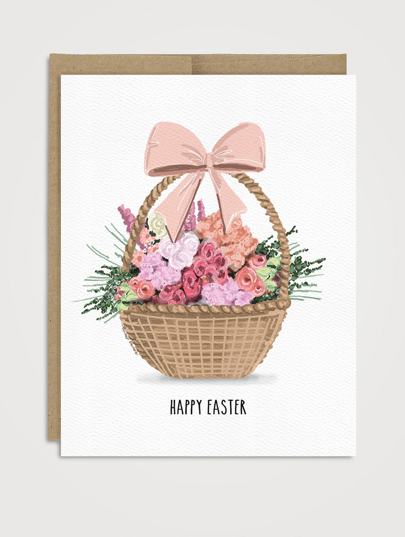Botanical Basket Easter Greeting Card