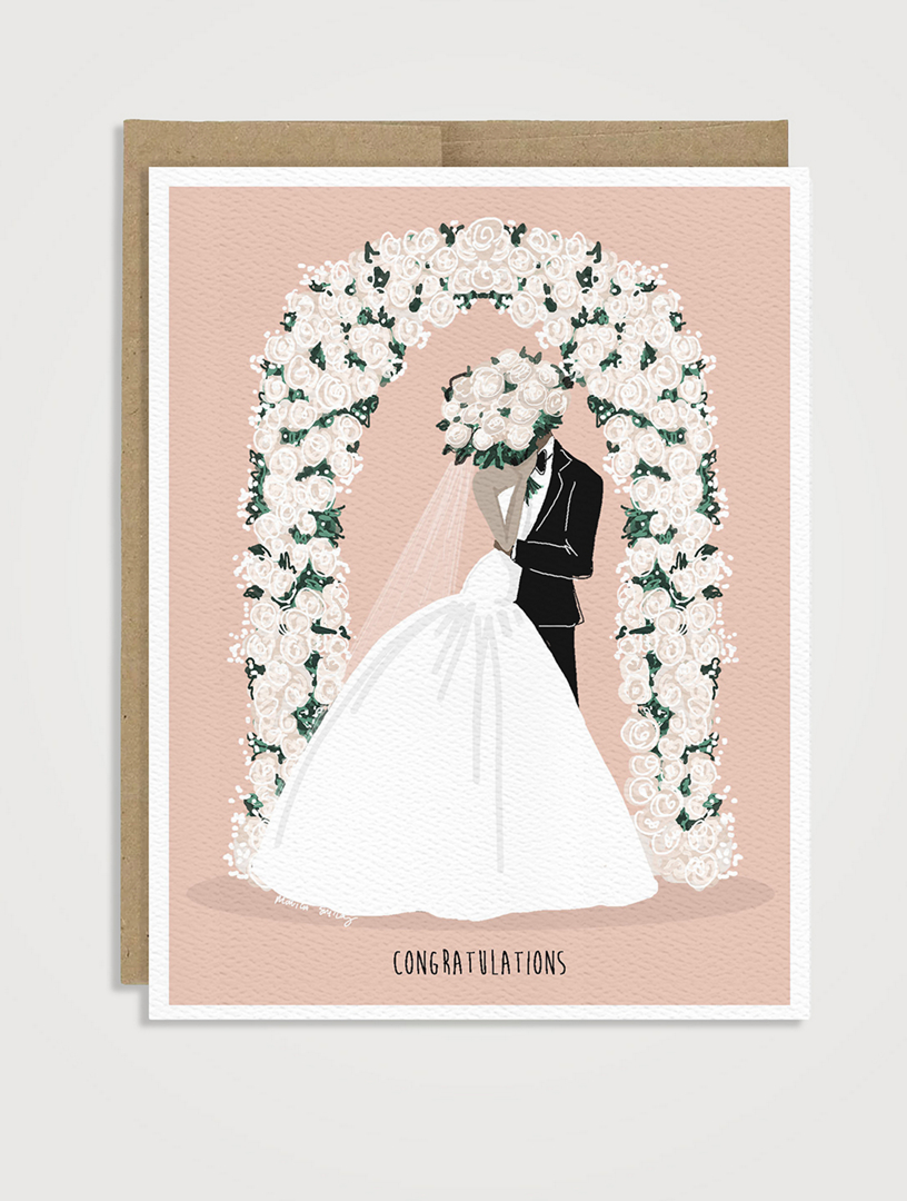 Forever Floral Wedding Greeting Card