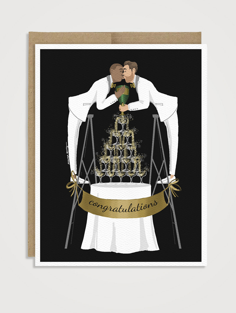 Toast Tower Wedding Greeting Card