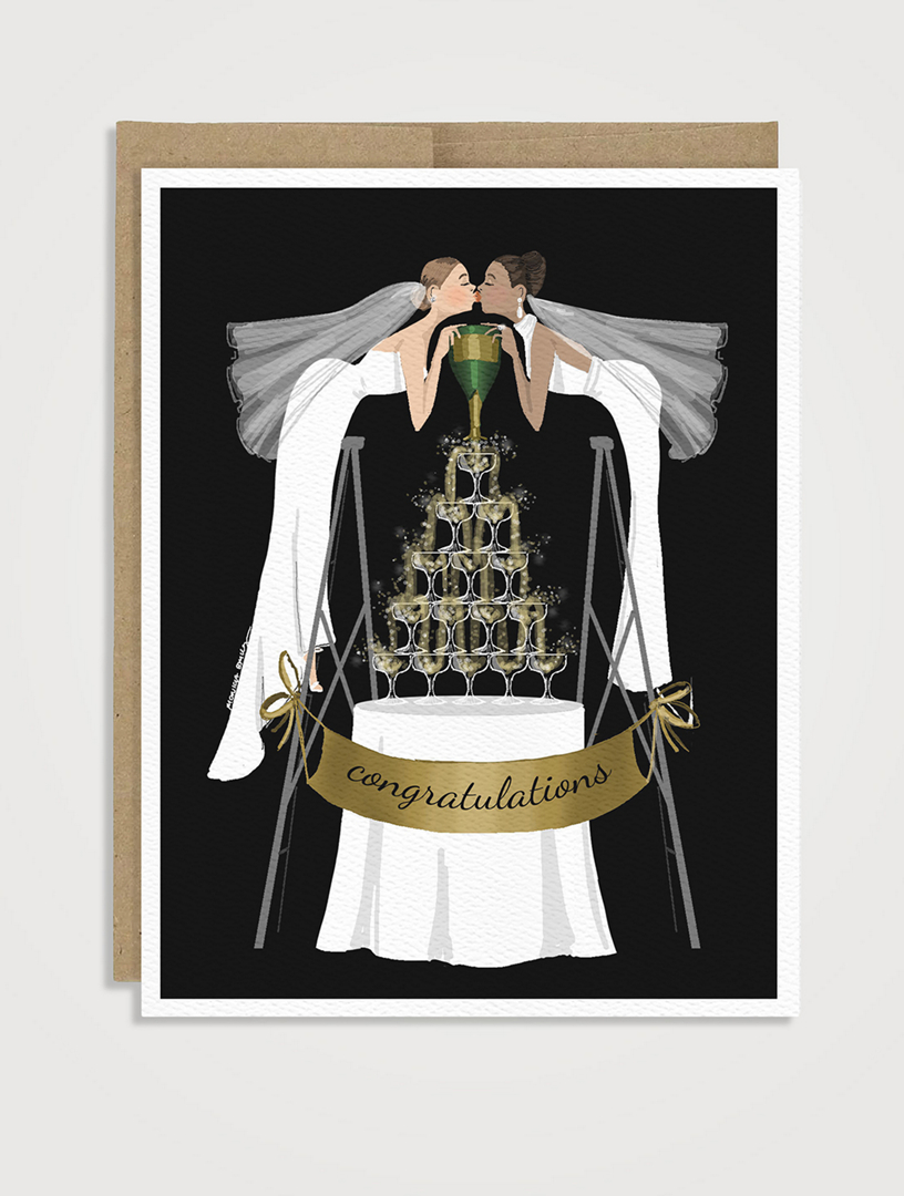 Toast Tower Wedding Greeting Card