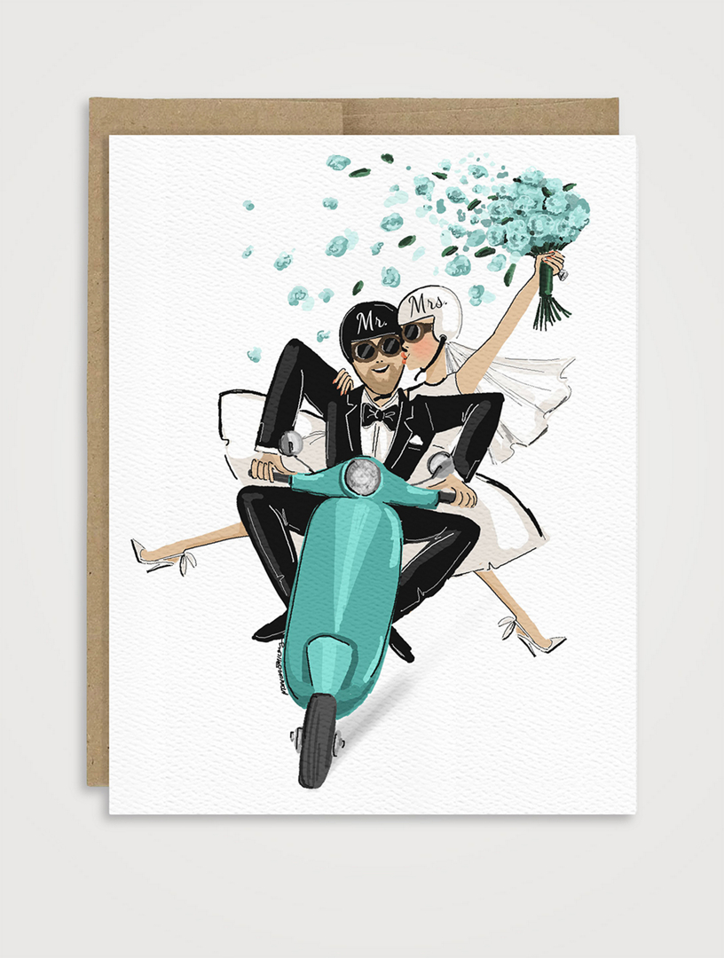 Scooter Soulmates Wedding Greeting Card