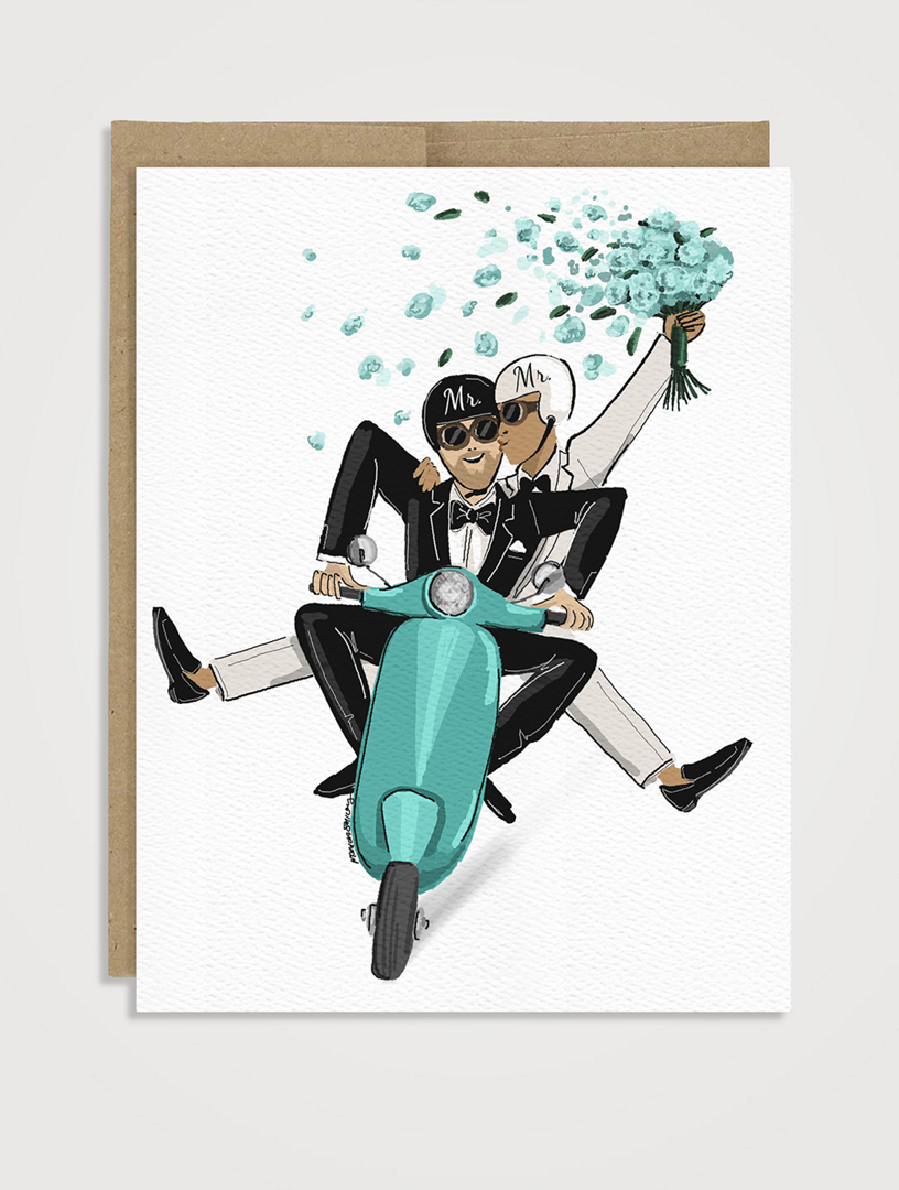 Scooter Soulmates Wedding Greeting Card