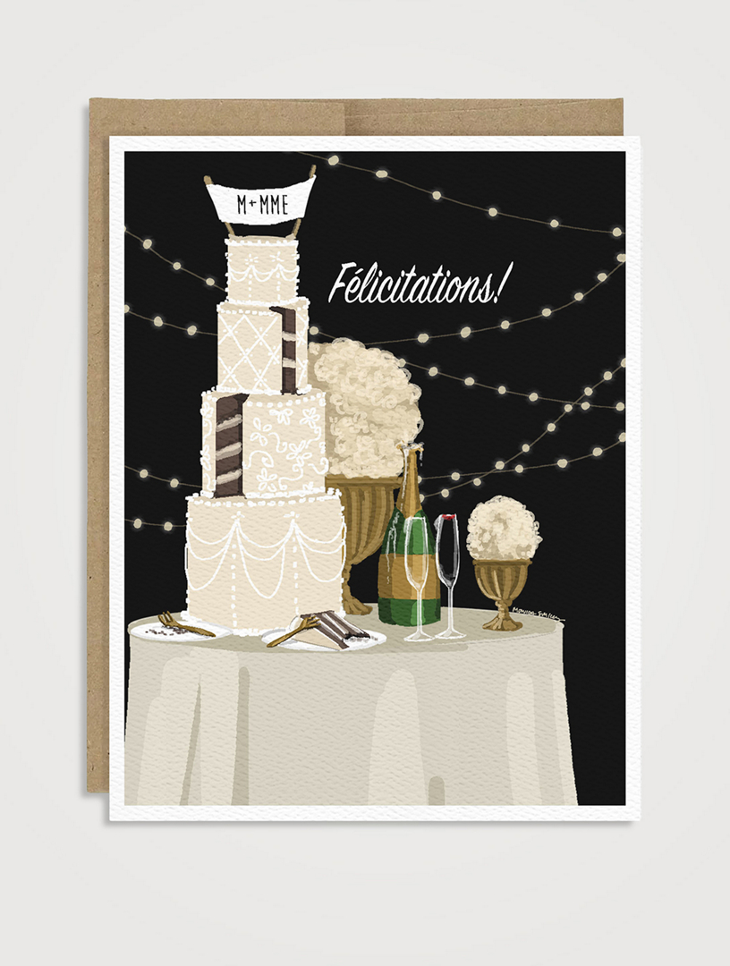 Together Tiers Wedding Greeting Card - French