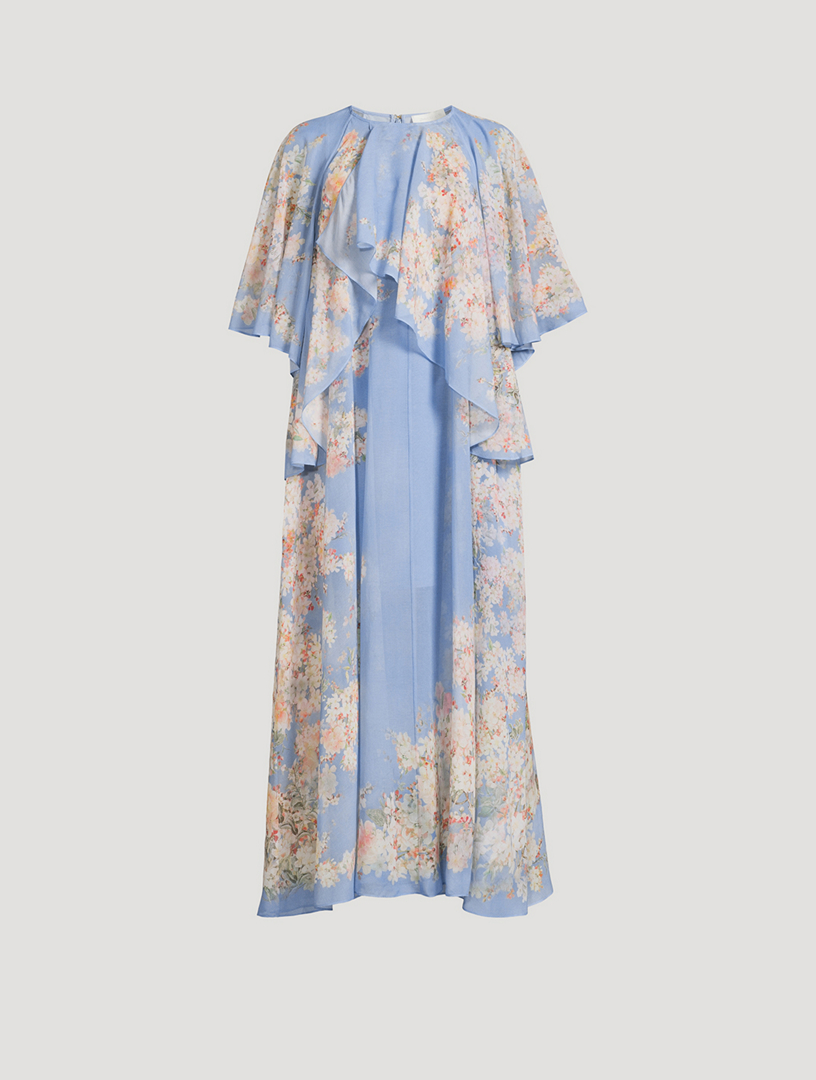 Robe longue étagée Cascadian à motif floral
