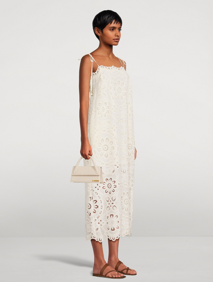 【Zimmermann】Rhiannon embroidered cotton midi dress Rhiannon embroidered cotton midi dress in white - Zimmermann