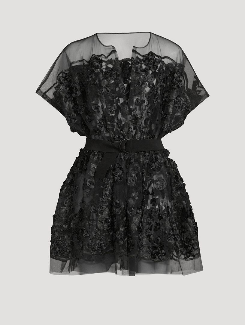 ALAÏA Robe patineuse en maille pailletée | Holt Renfrew