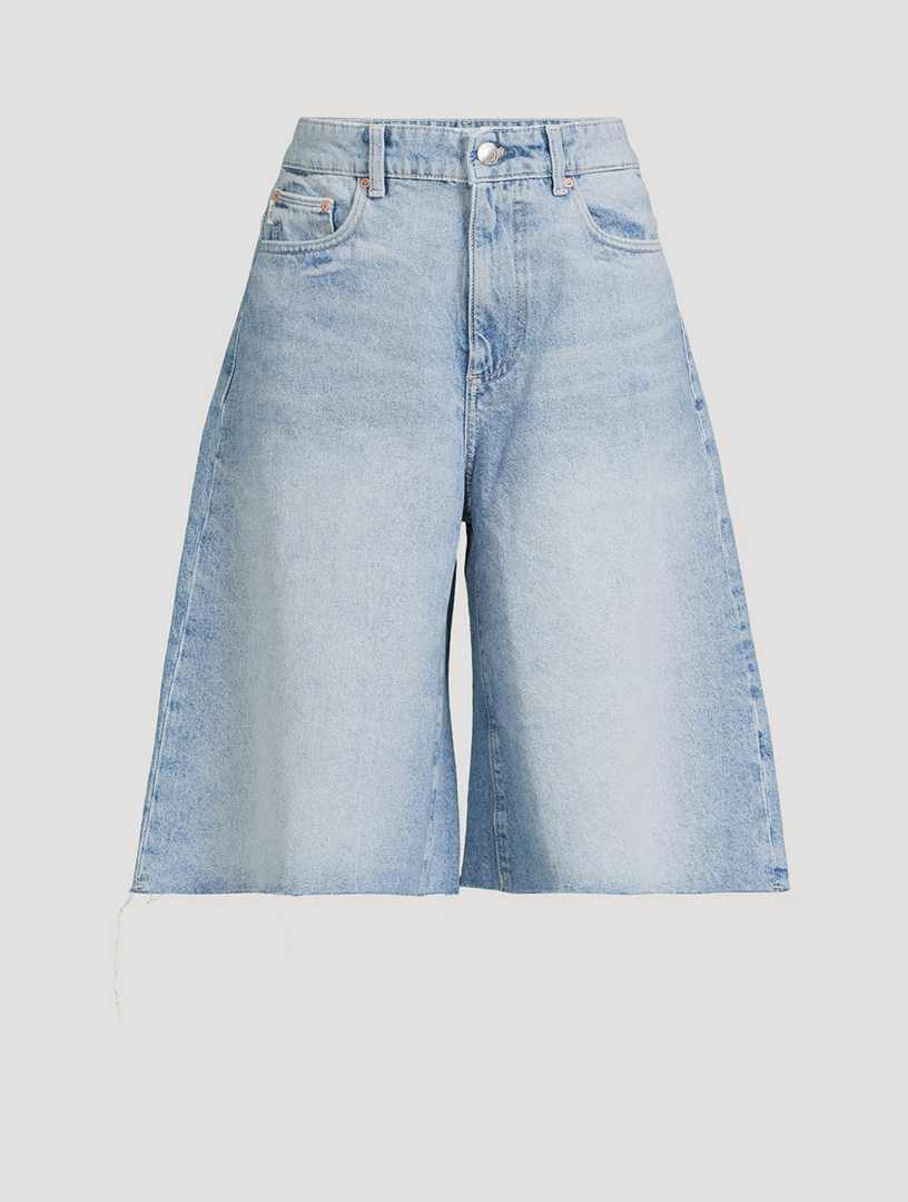 Lucila Wide-Leg Denim Shorts