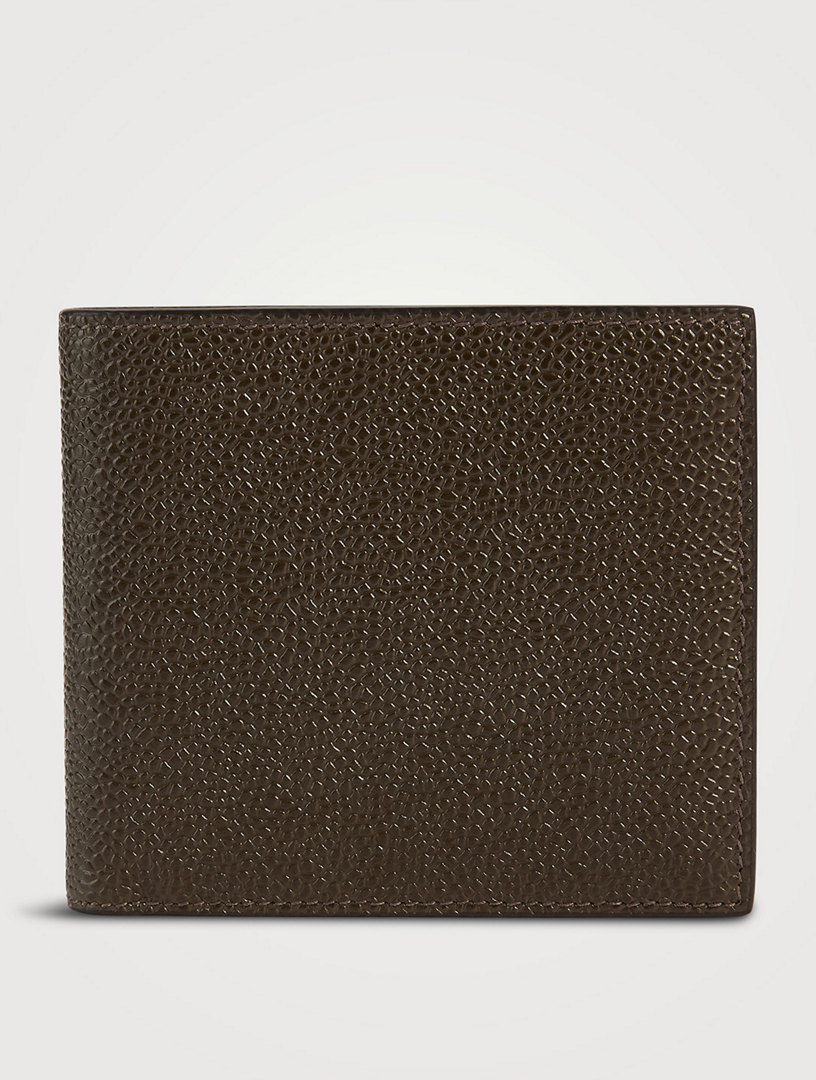 THOM BROWNE Pebble Grain Leather Bi-Fold Wallet | Holt Renfrew