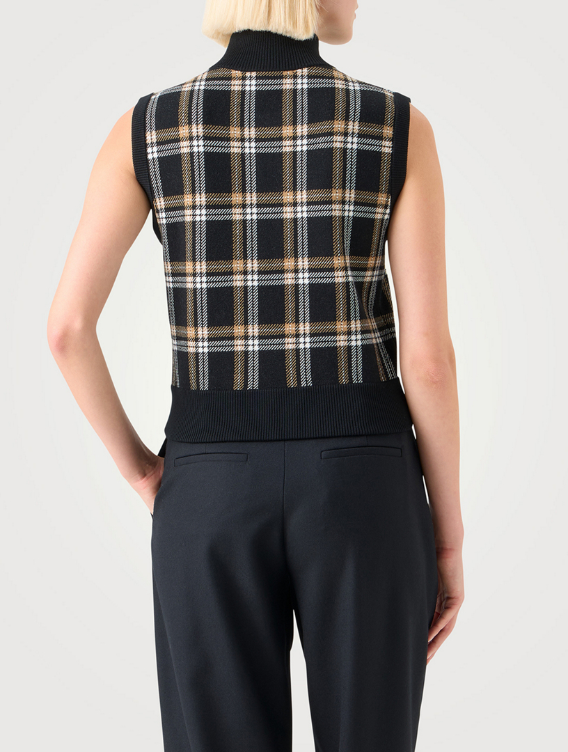 AKRIS PUNTO Plaid Jacquard Vest | Holt Renfrew