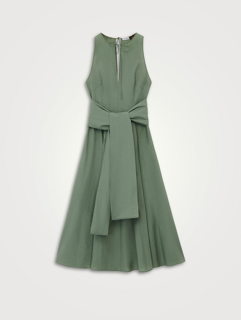 Loewe x Paula's Ibiza Tie-Front Midi Dress