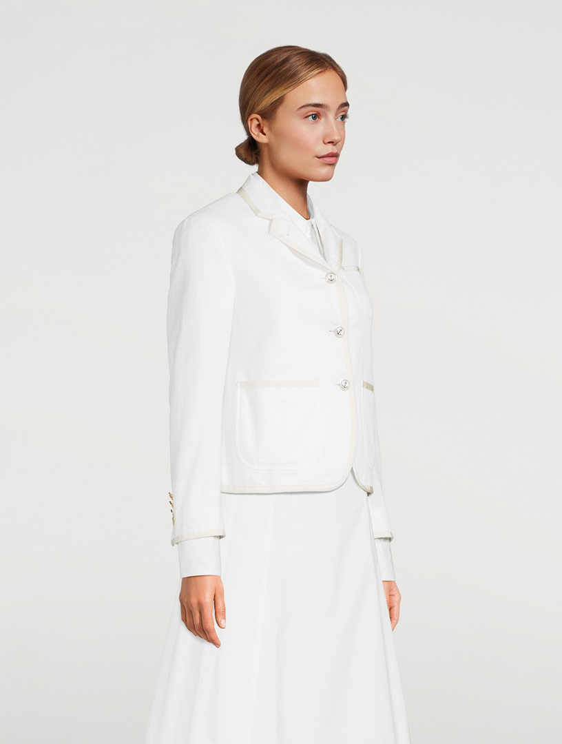 THOM BROWNE Seersucker Jacket | Holt Renfrew
