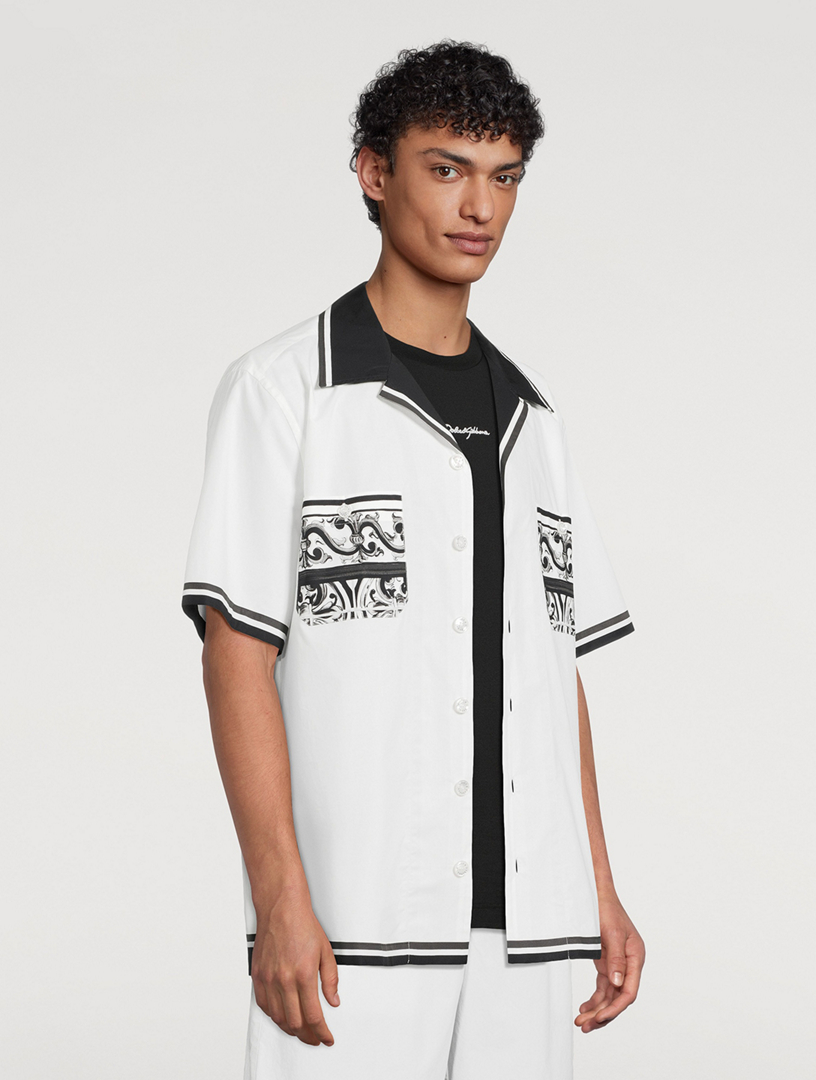 DOLCE GABBANA Short-Sleeve Shirt In Majolica Print Holt Renfrew