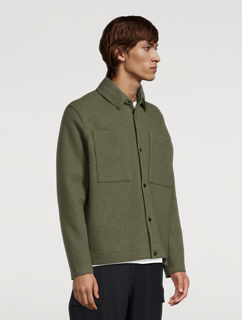 STONE ISLAND Felted Wool Overshirt | Holt Renfrew