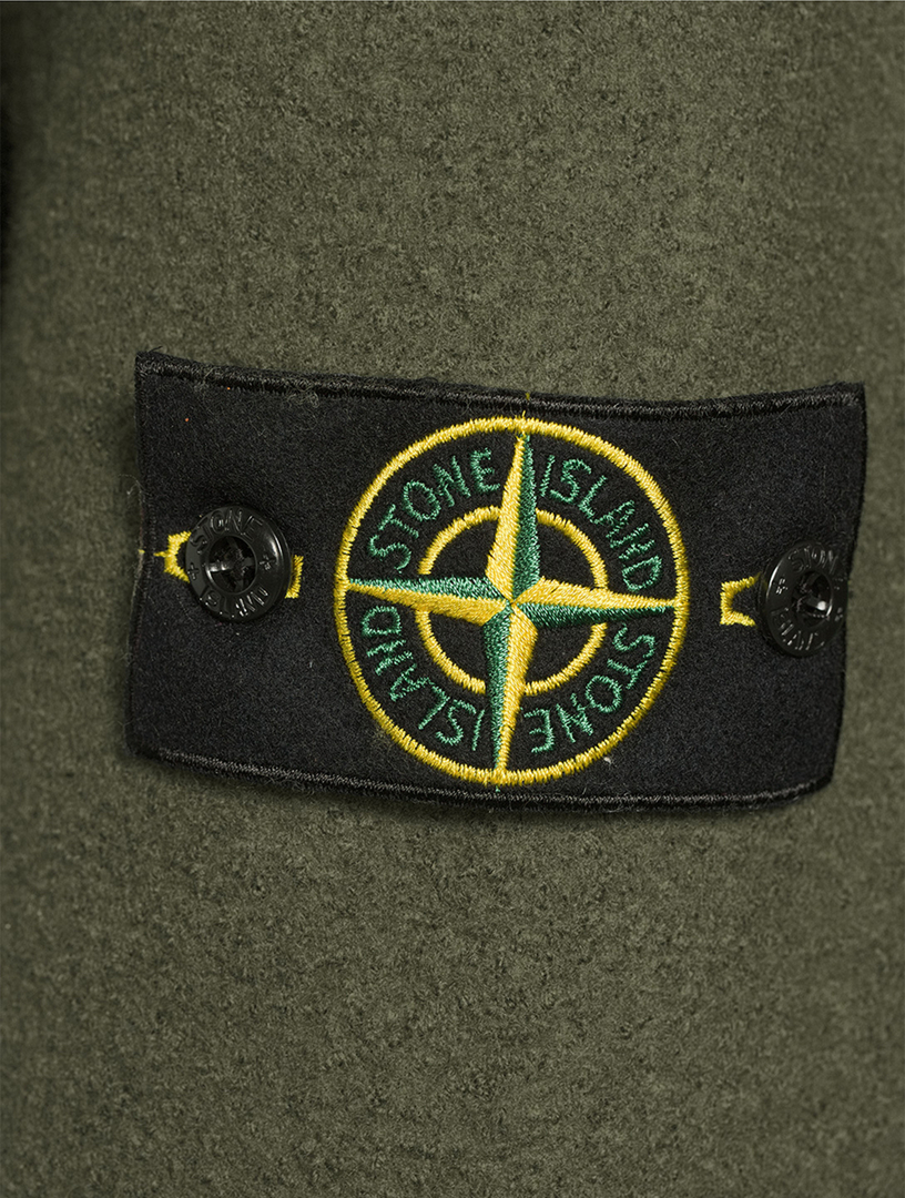 STONE ISLAND Felted Wool Overshirt | Holt Renfrew