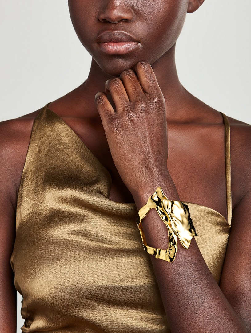 Brut Cutout Angular Cuff Bracelet
