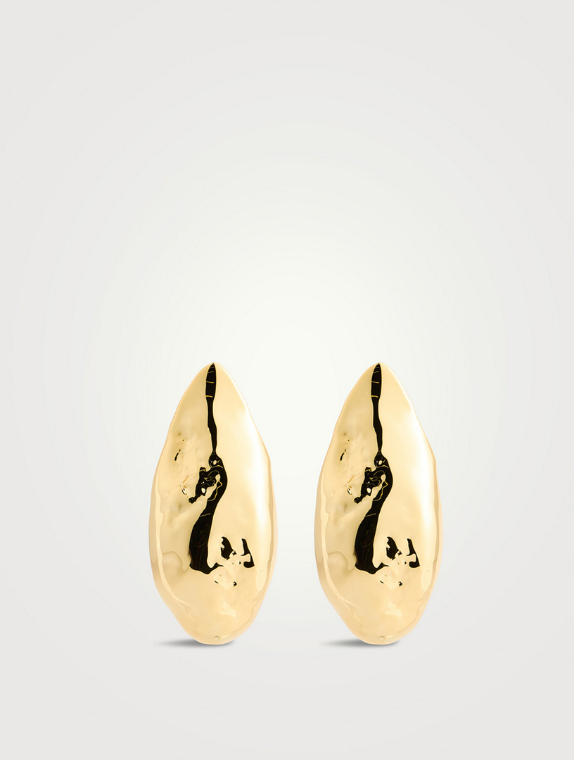 Molten Puffy Teardrop Earrings
