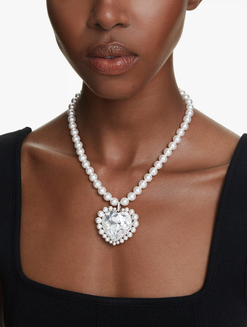 Ariana Grande x Swarovski Crystal Pearl Heart Necklace