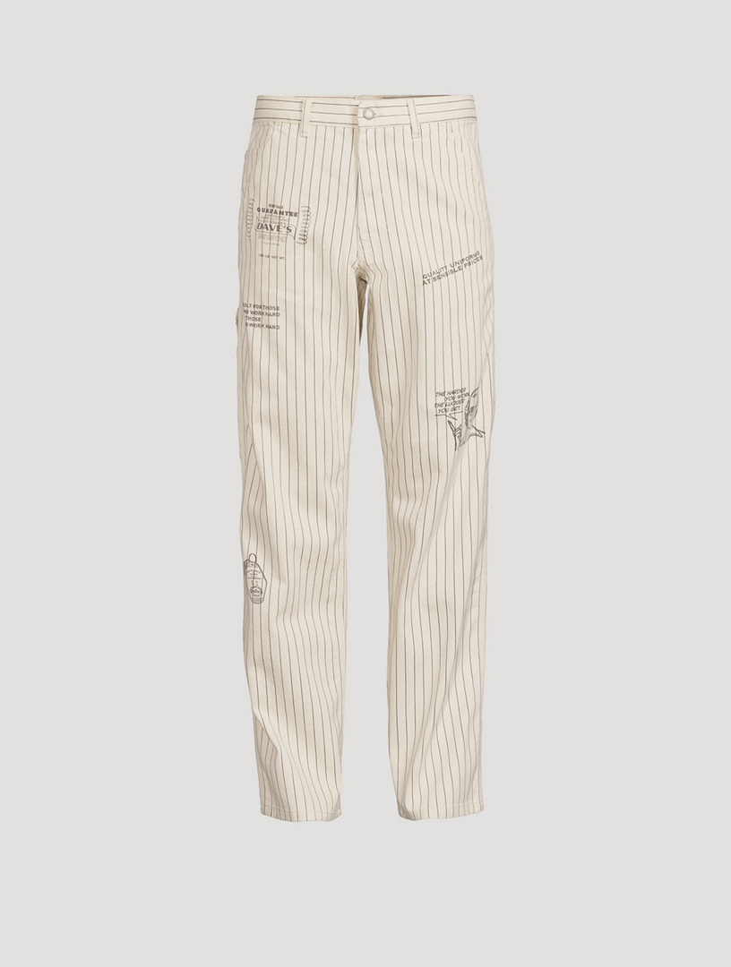 Roy Roger's x Dave's NY Hickory Stripe Straight-Leg Pants