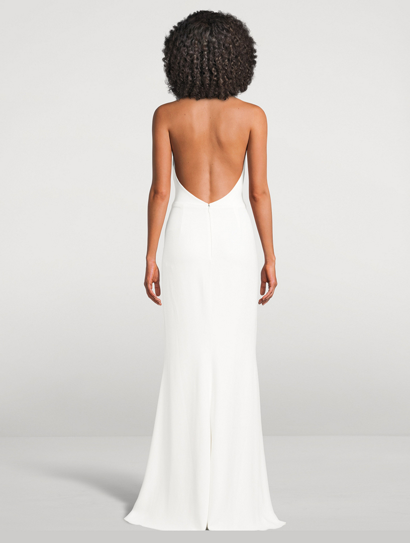 holt renfrew evening dresses GIVENCHY Halter Evening Dress With Crystals