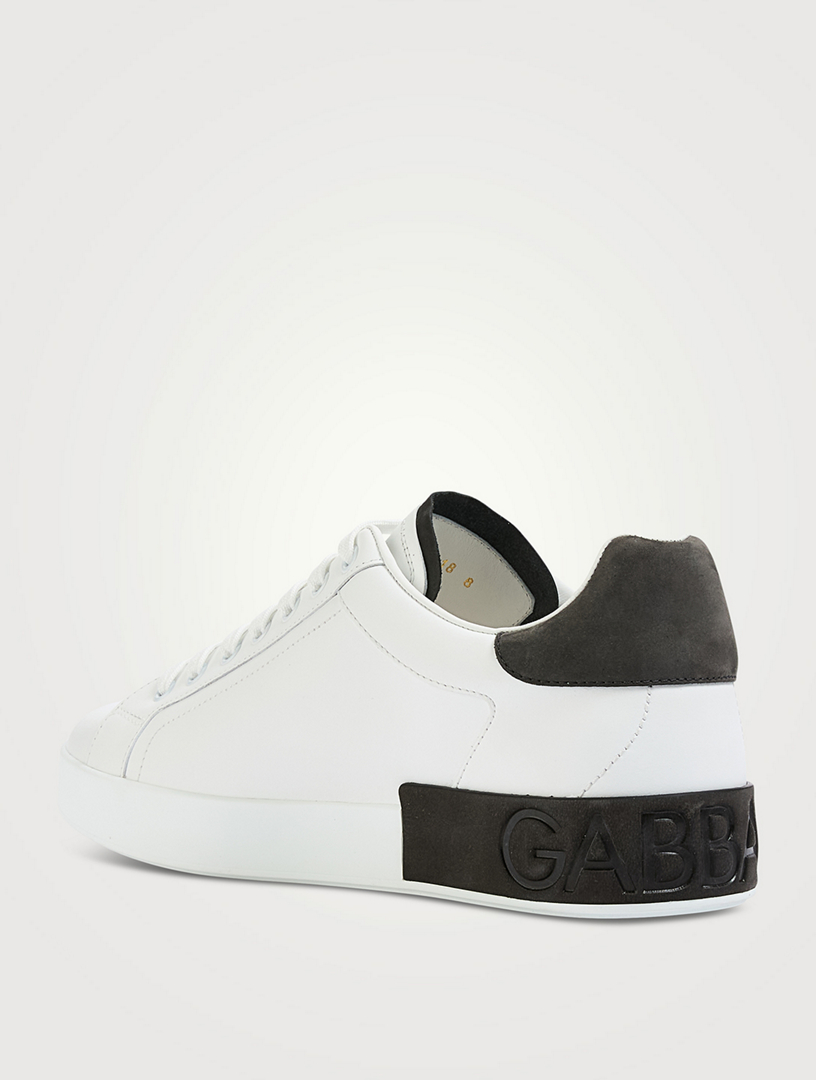 【送料&関税込】Dolce & Gabbana Portofino Leather Sneake DOLCE & GABBANA Portofino Leather Sneakers With Suede | Holt