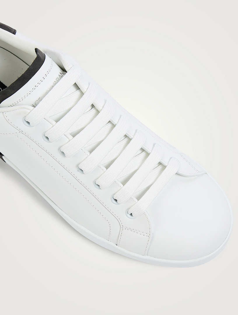 DOLCE & GABBANA Portofino Leather Sneakers With Suede | Holt